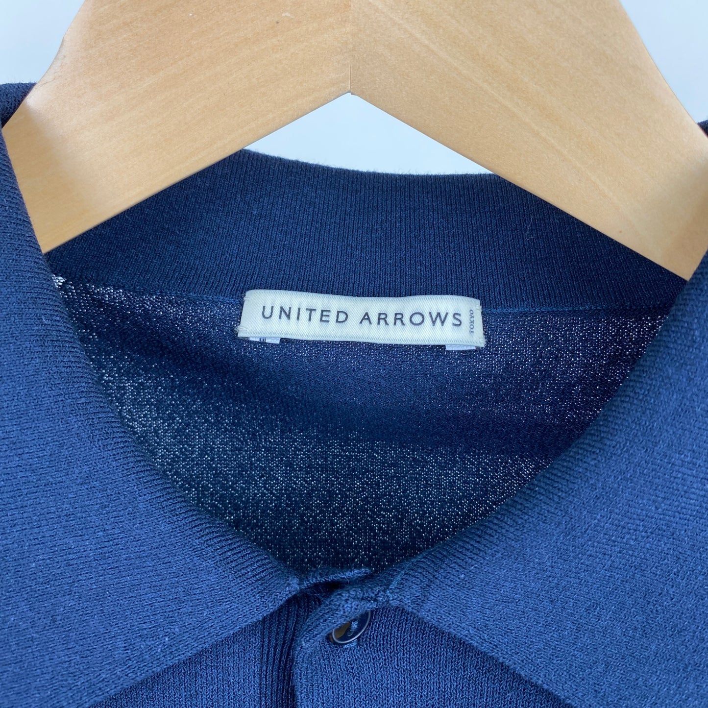 UNITED ARROWS 半袖ニットポロ メンズ L 紺系【中古】