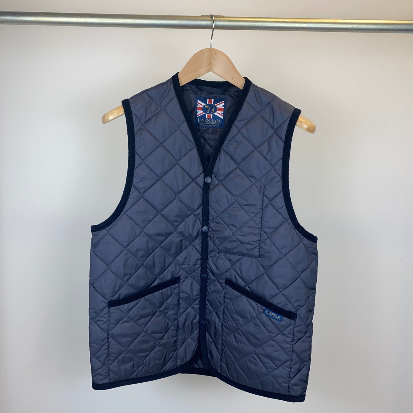 LAVENHAM キルティングベスト メンズ L 紺系【中古】