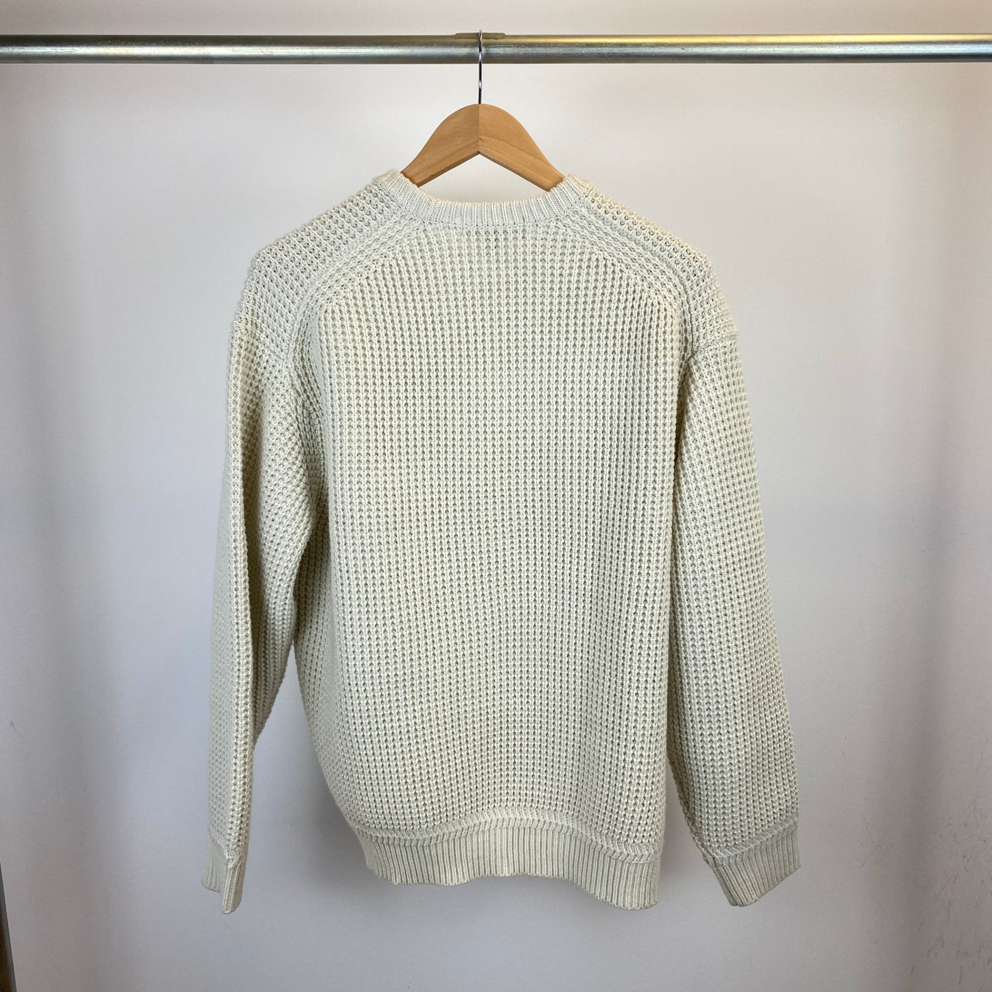 SUPREME waffle small box sweater メンズ L 白系【中古】
