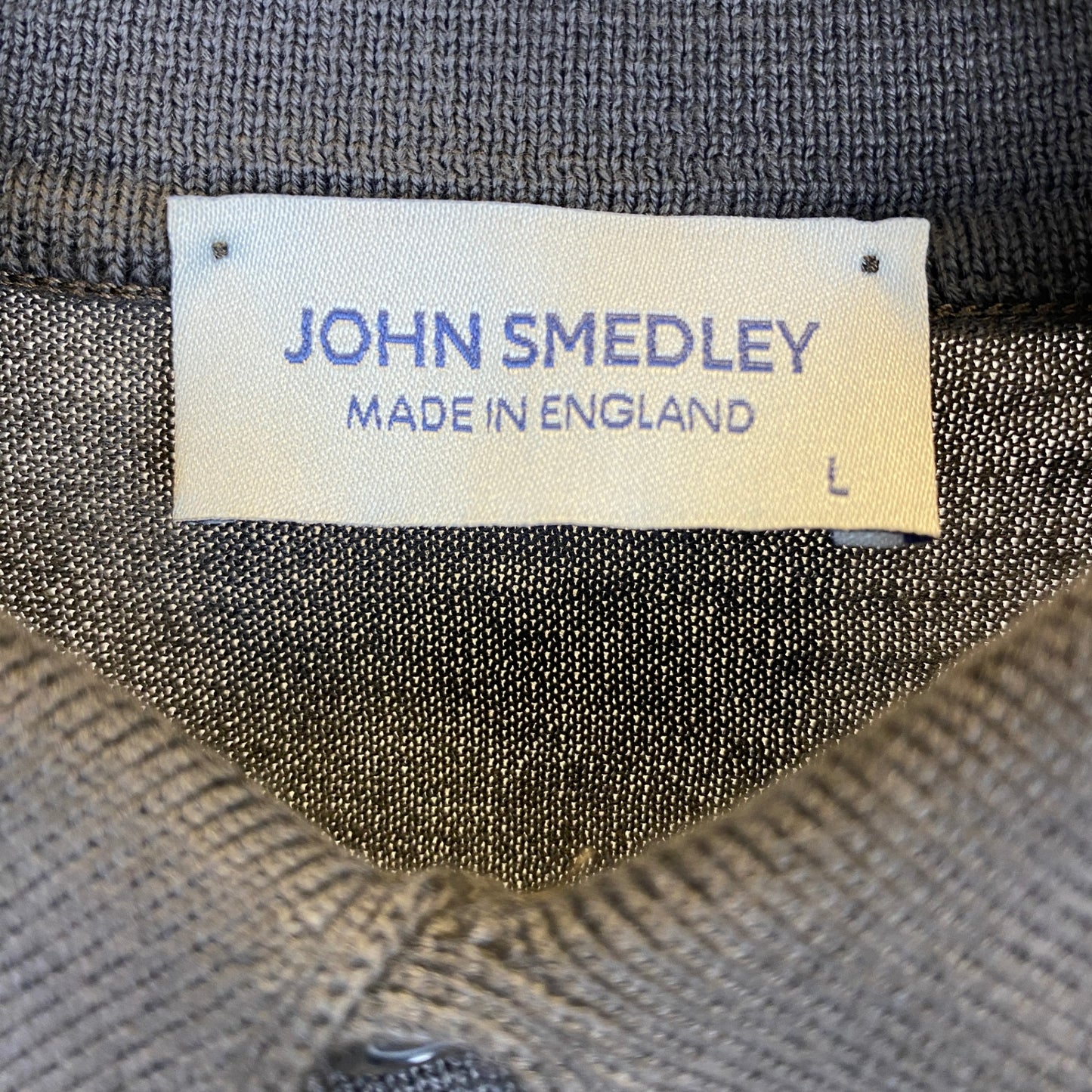 JOHN SMEDLEY 半袖ポロニット メンズ L カーキ系【中古】