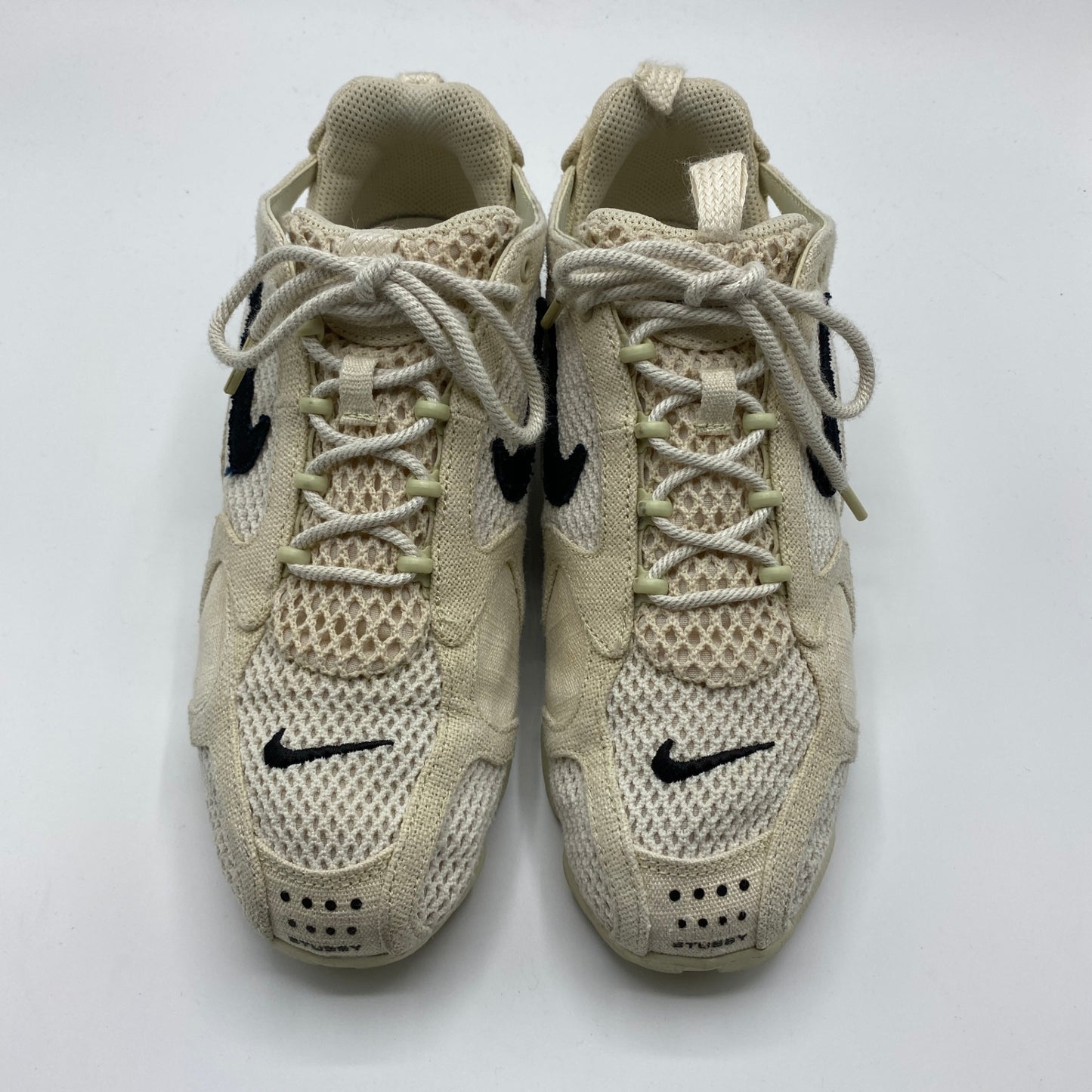 STUSSY x NIKE AIR ZOOM SPIRIDON スニーカー メンズ 28cm 白系【中古】