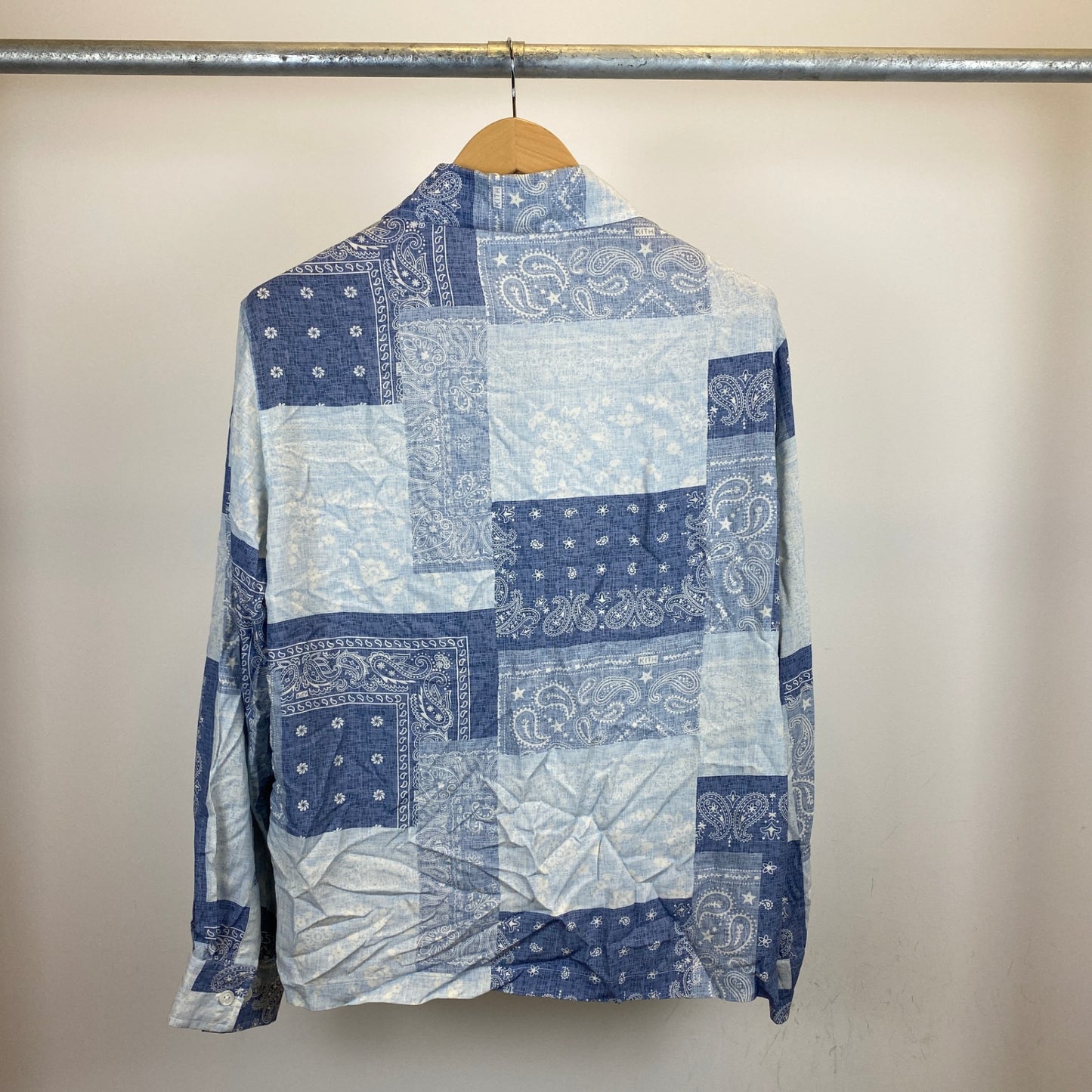 KITH 長袖ペイズリーシャツ メンズ L 水色系【中古】