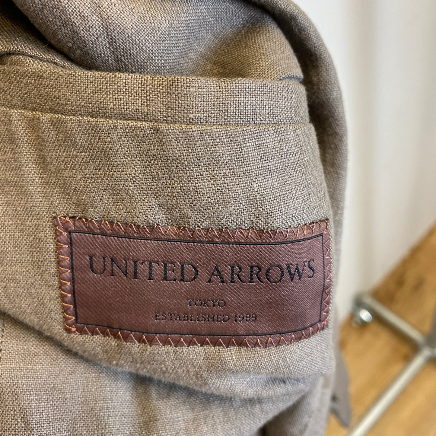 UNITED ARROWS リネンテーラードジャケット メンズ XL ベージュ系【中古】