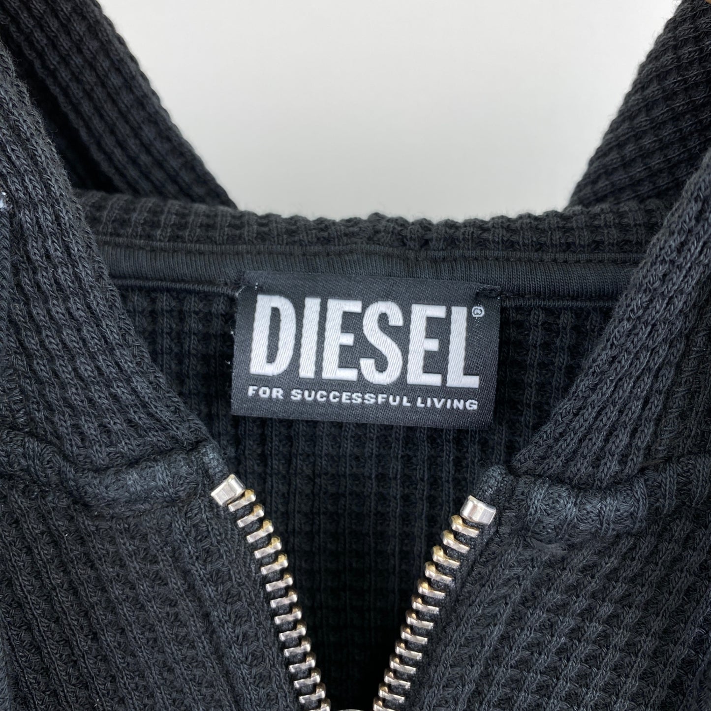 DIESEL ジップパーカー メンズ L 黒系【中古】