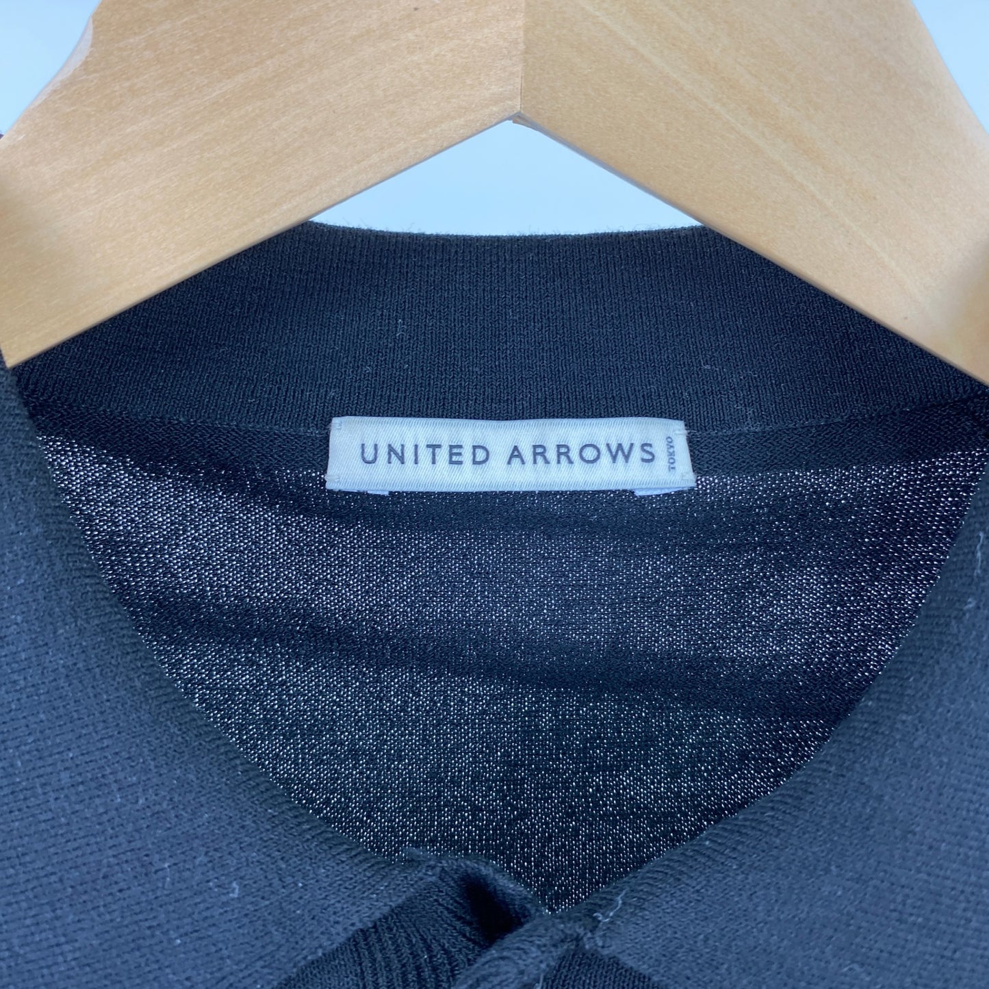 UNITED ARROWS 半袖ニットポロ メンズ L 黒系【中古】