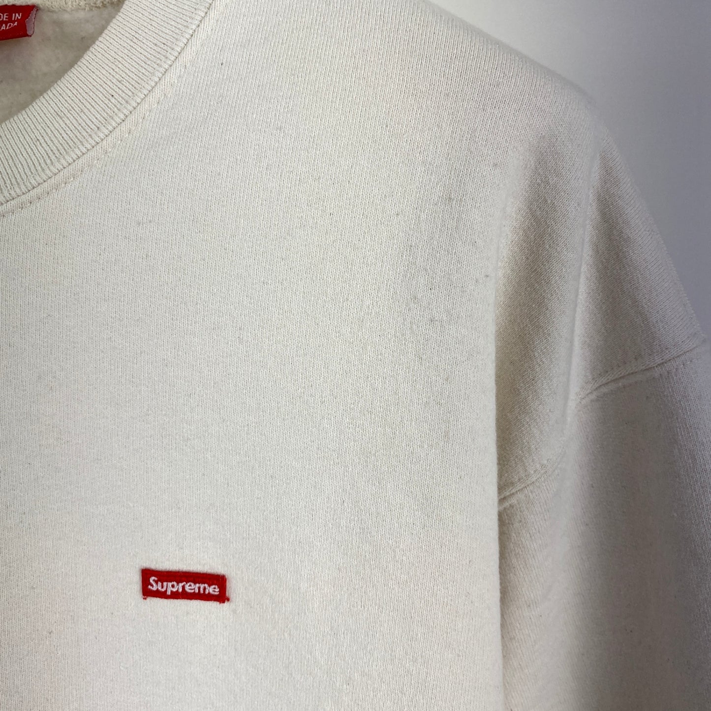 SUPREME クルーネックスウェット メンズ L 白系【中古】