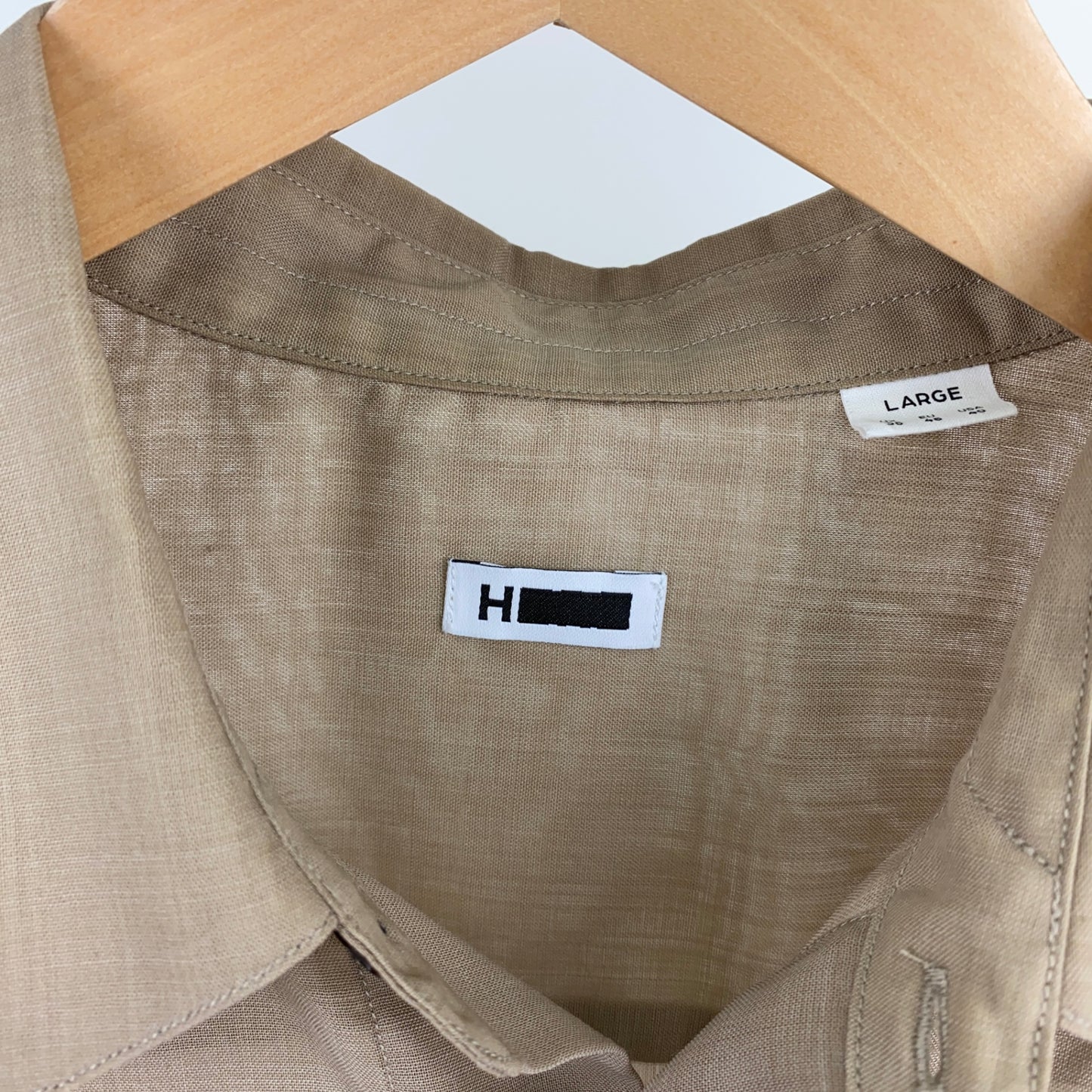 H BEAUTY & YOUTH 半袖シャツ メンズ L ベージュ系【中古】