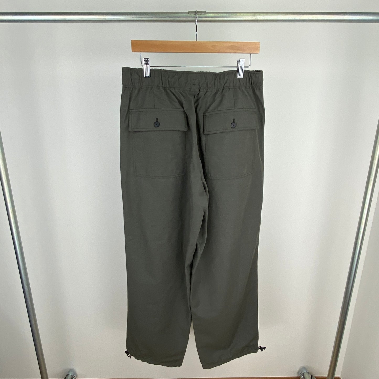 ATON ドローコードパンツ メンズ XL カーキ系【中古】