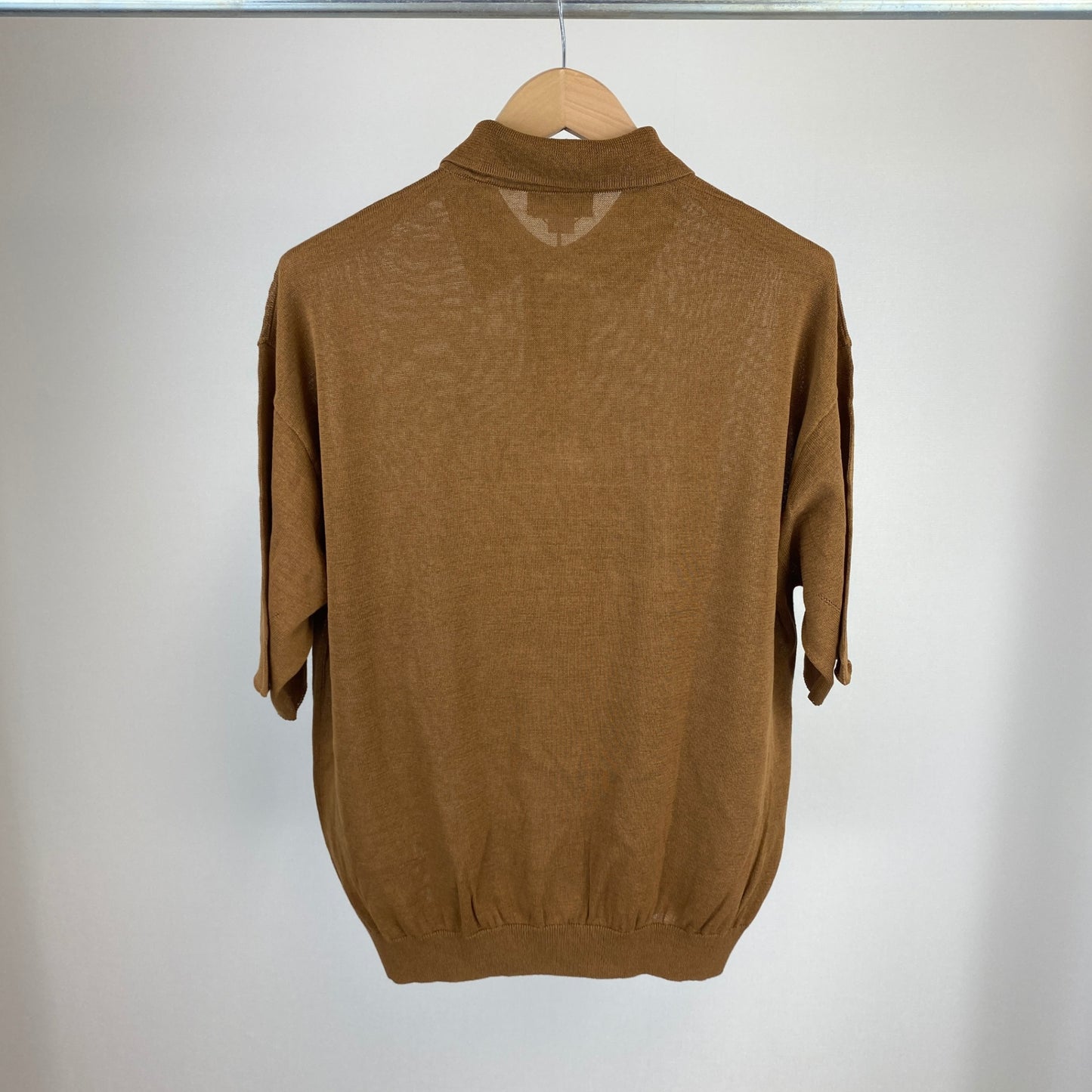 H Beauty&Youth 半袖ニットポロ メンズ L 茶系【中古】