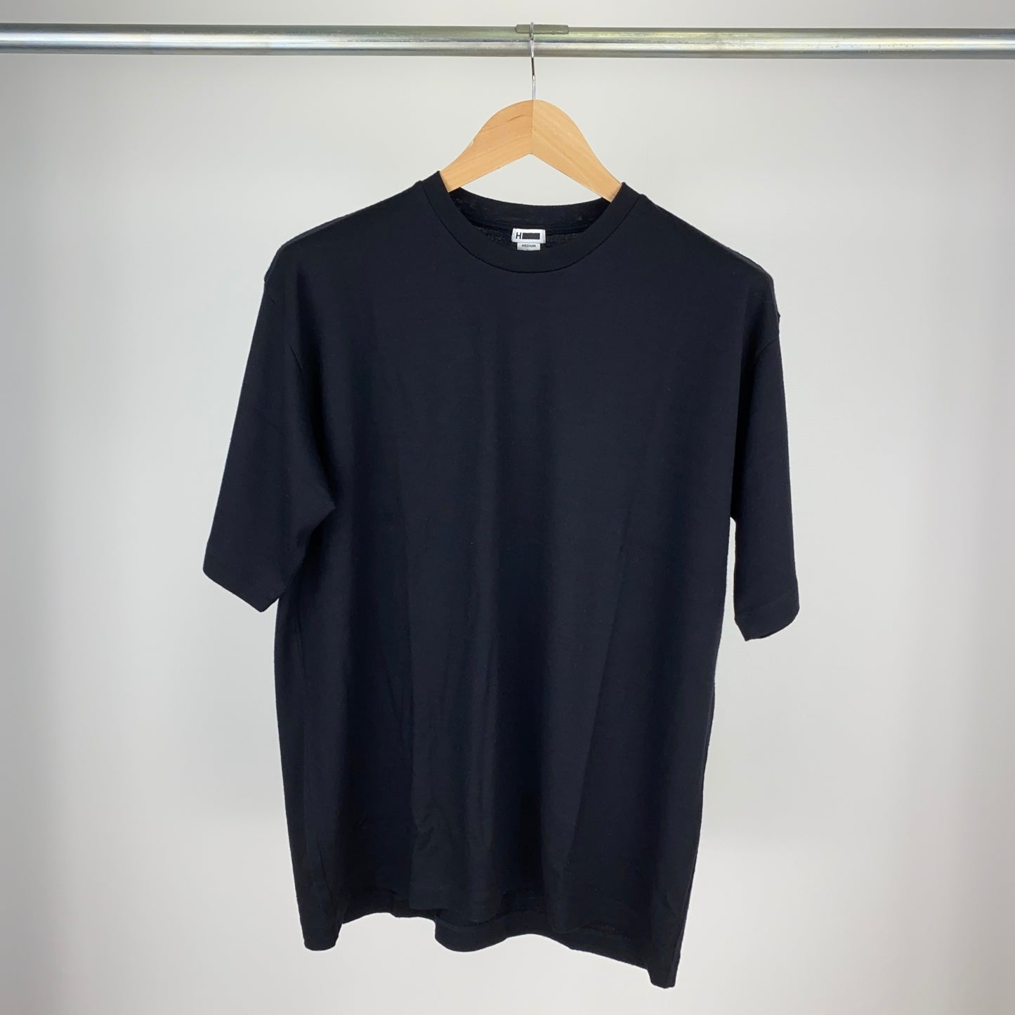 H BEAUTY & YOUTH 半袖ニットTシャツ メンズ M 黒系【中古】