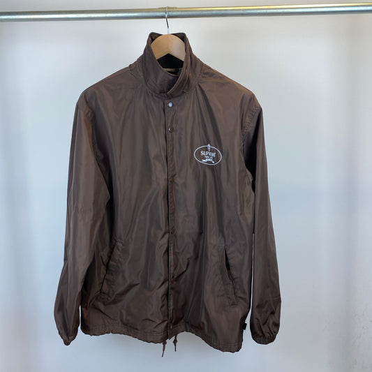 SUPREME crest coaches jacket メンズ L 茶系【中古】