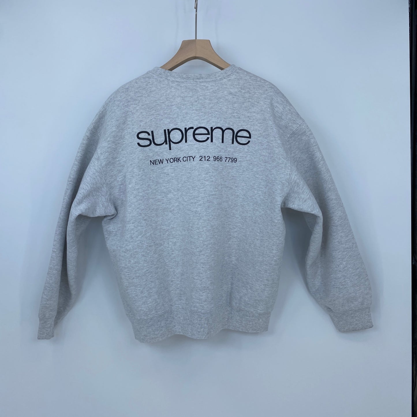 SUPREME NYC crew neck メンズ L グレー系【中古】