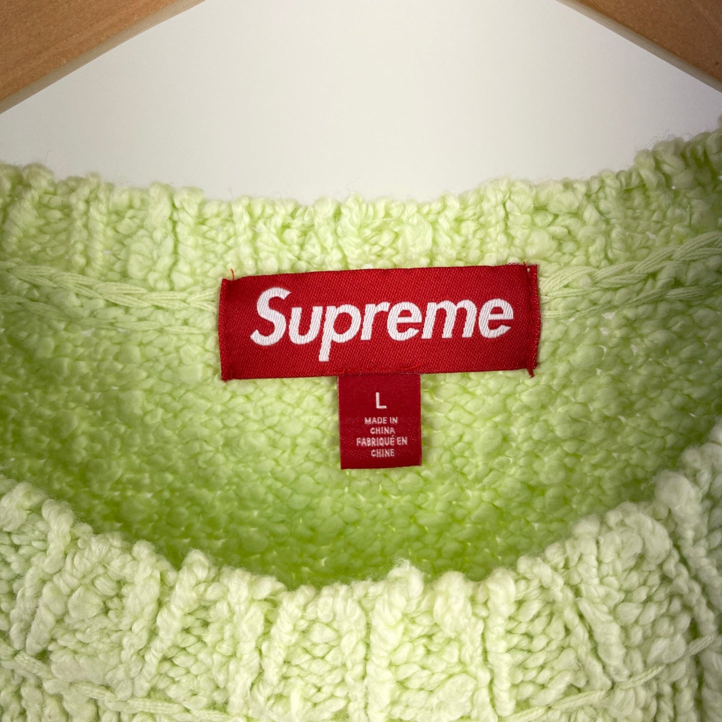 SUPREME 長袖ニット メンズ L 緑系【中古】