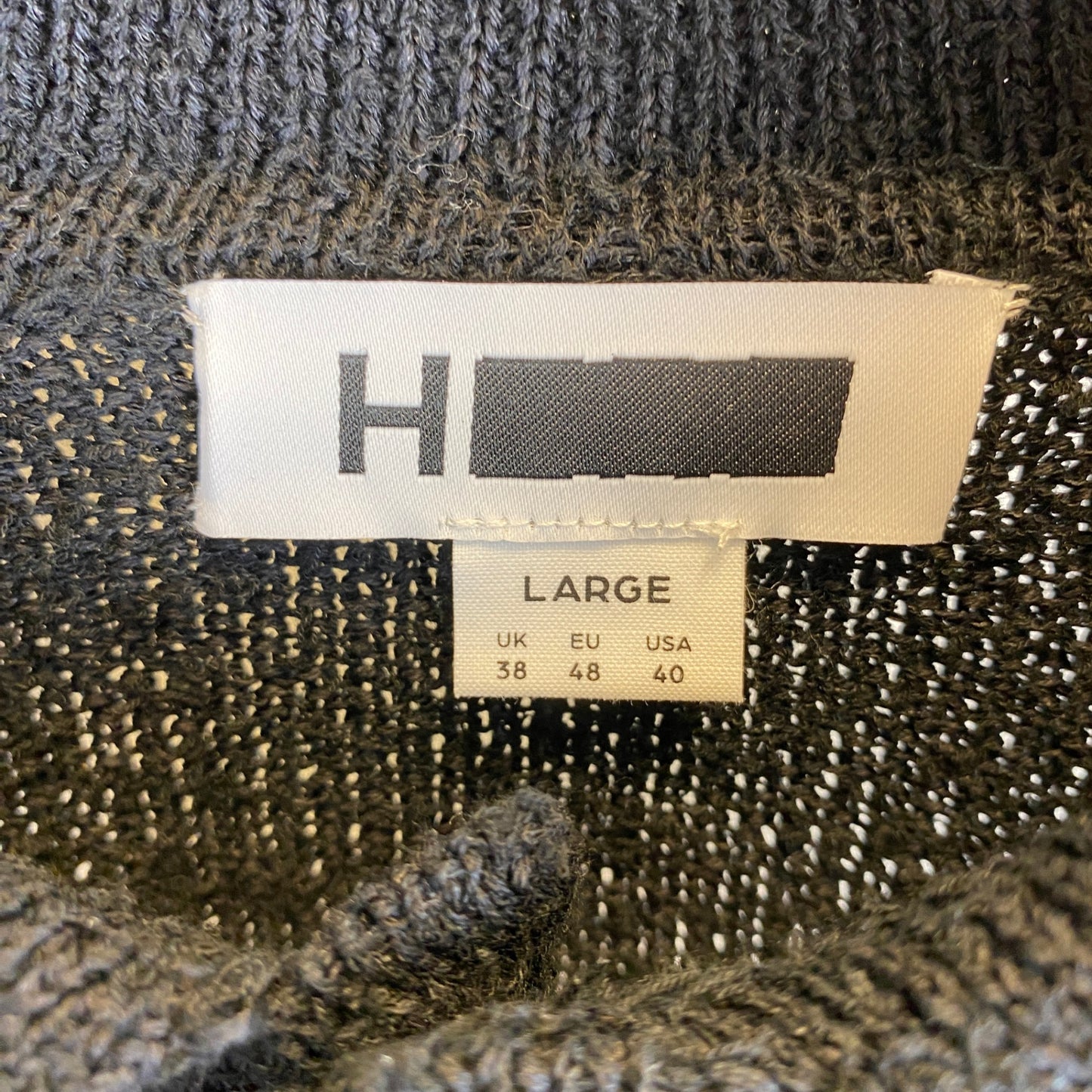 H BEAUTY & YOUTH 長袖ポロニット メンズ L 黒系【中古】
