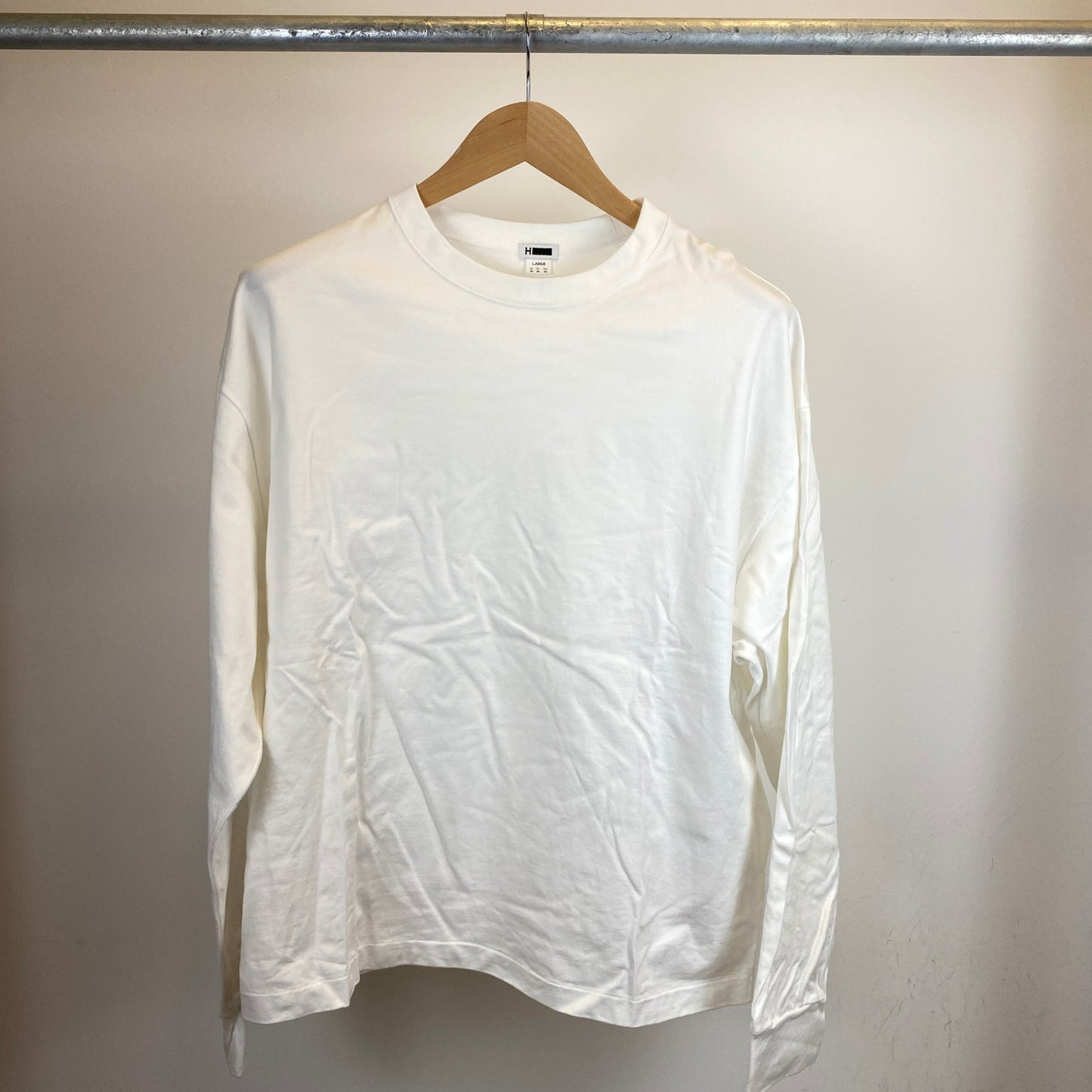 H BEAUTY & YOUTH 長袖Tシャツ メンズ L 白系【中古】