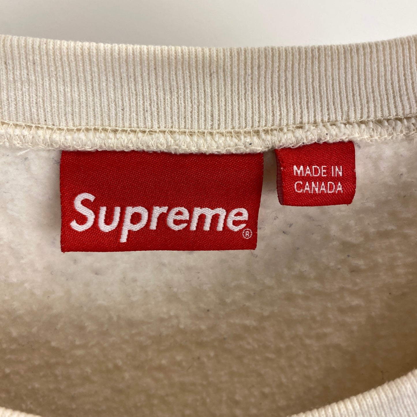 SUPREME small box crewneck メンズ L 白系【中古】