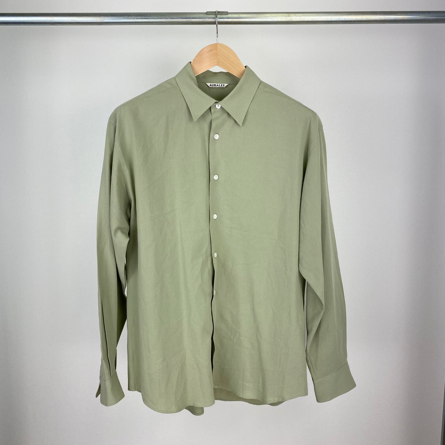AURALEE 長袖シャツ メンズ L 緑系【中古】