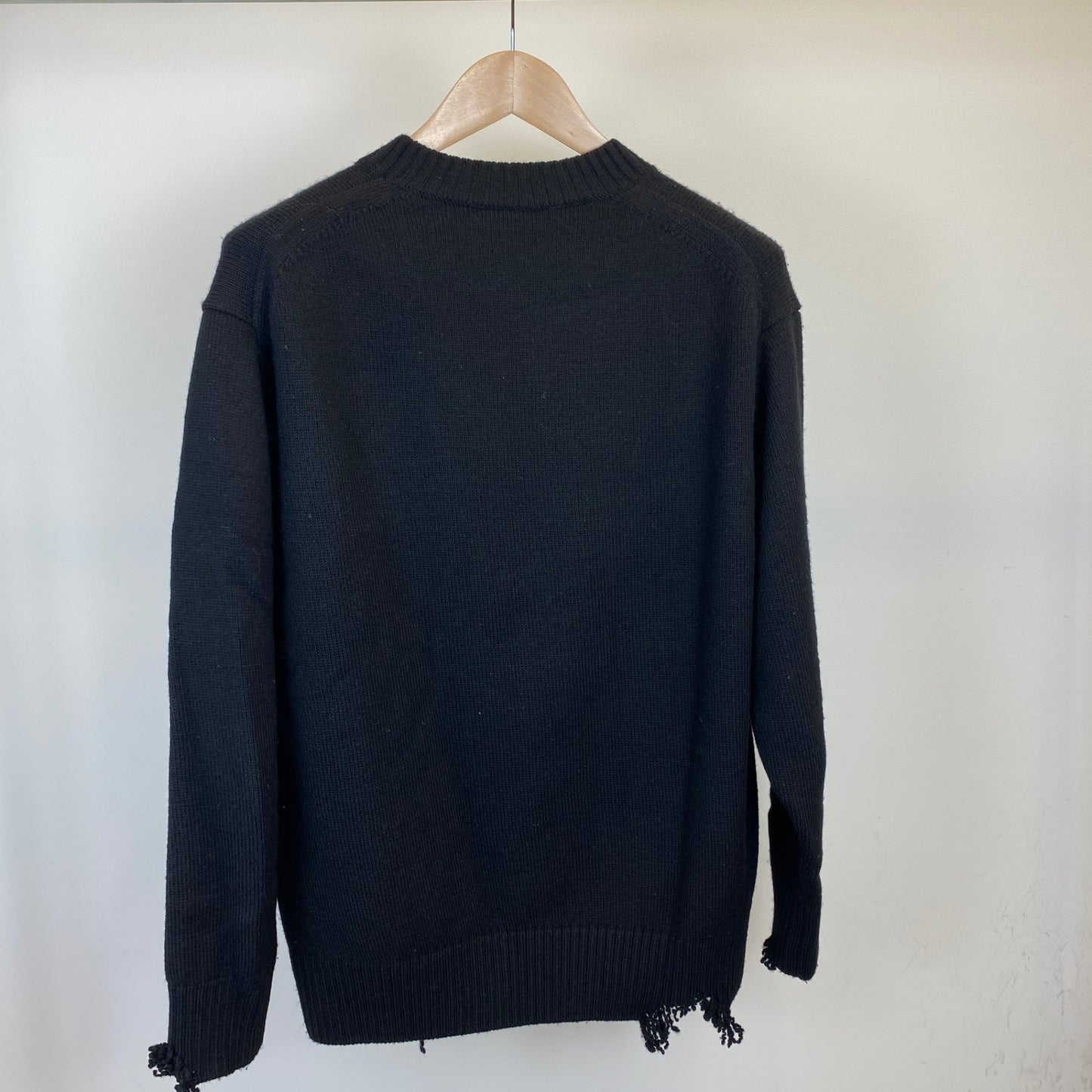 LOEFF ダメージニット メンズ L 黒系【中古】