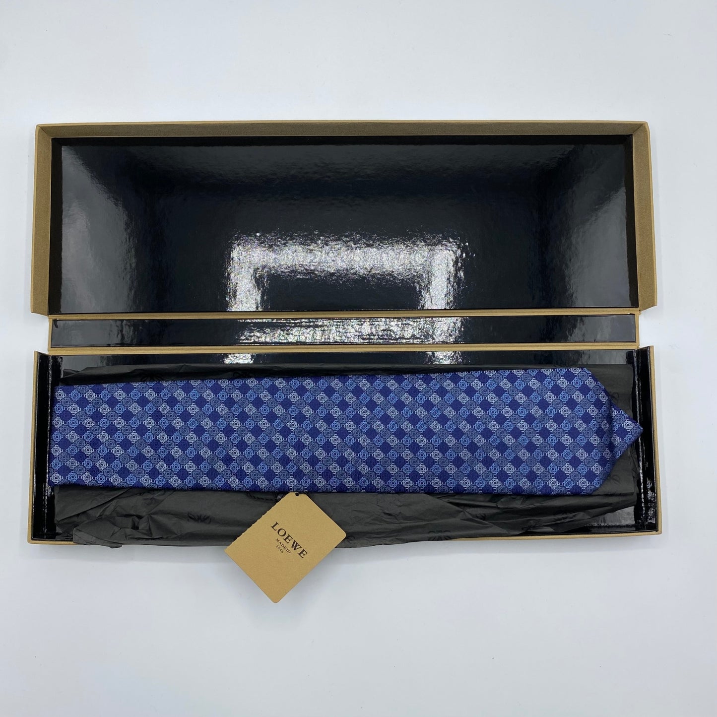 LOEWE ネクタイ メンズ F 青系【中古】