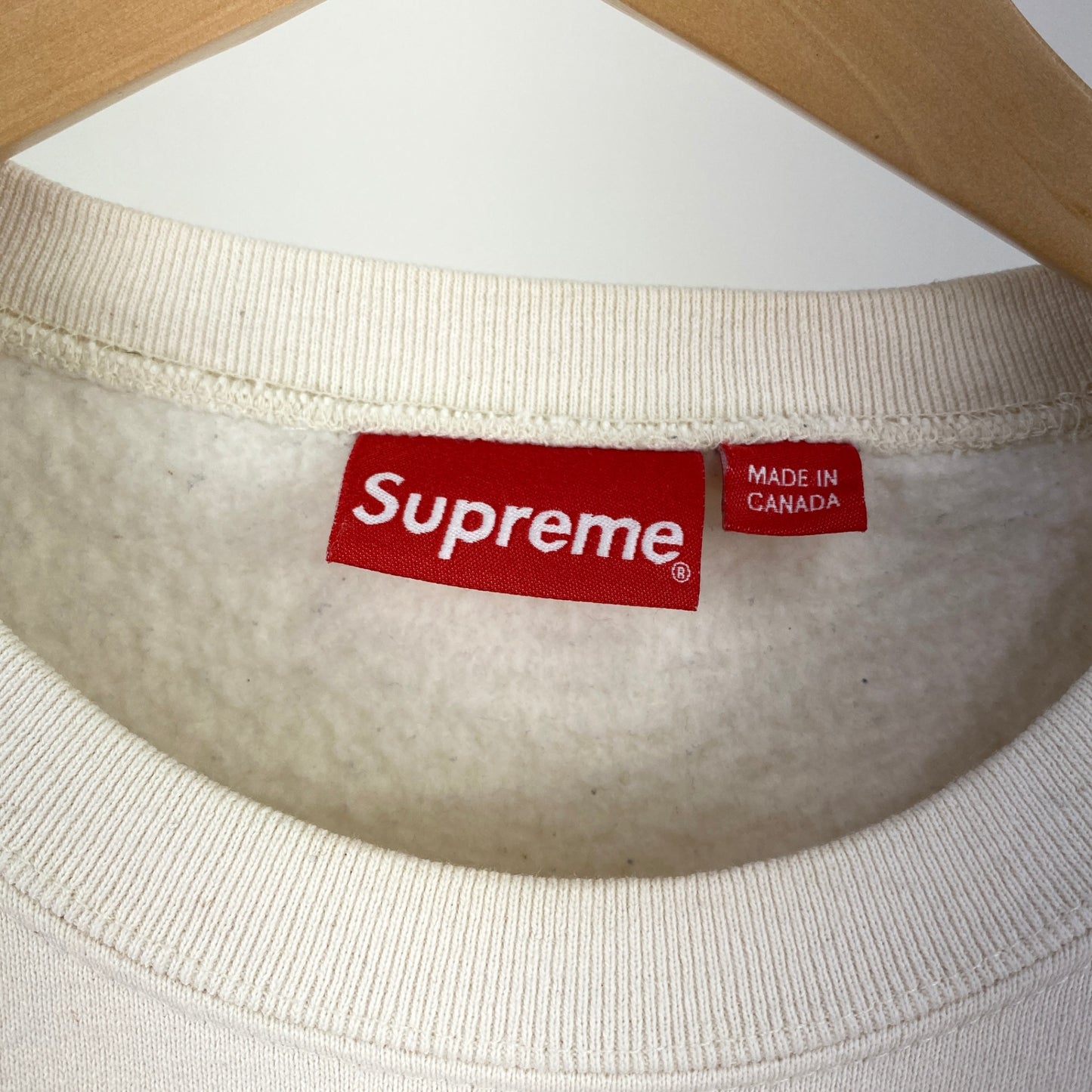 SUPREME クルーネックスウェット メンズ L 白系【中古】