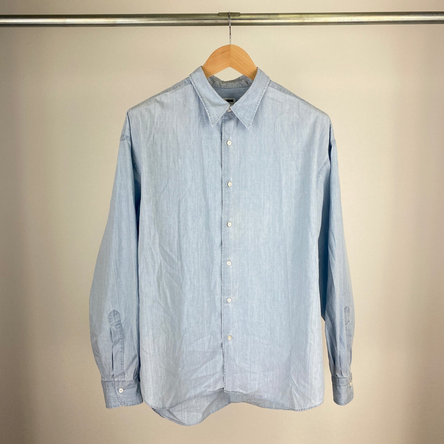 H BEAUTY & YOUTH 長袖シャツ メンズ L 水色系【中古】