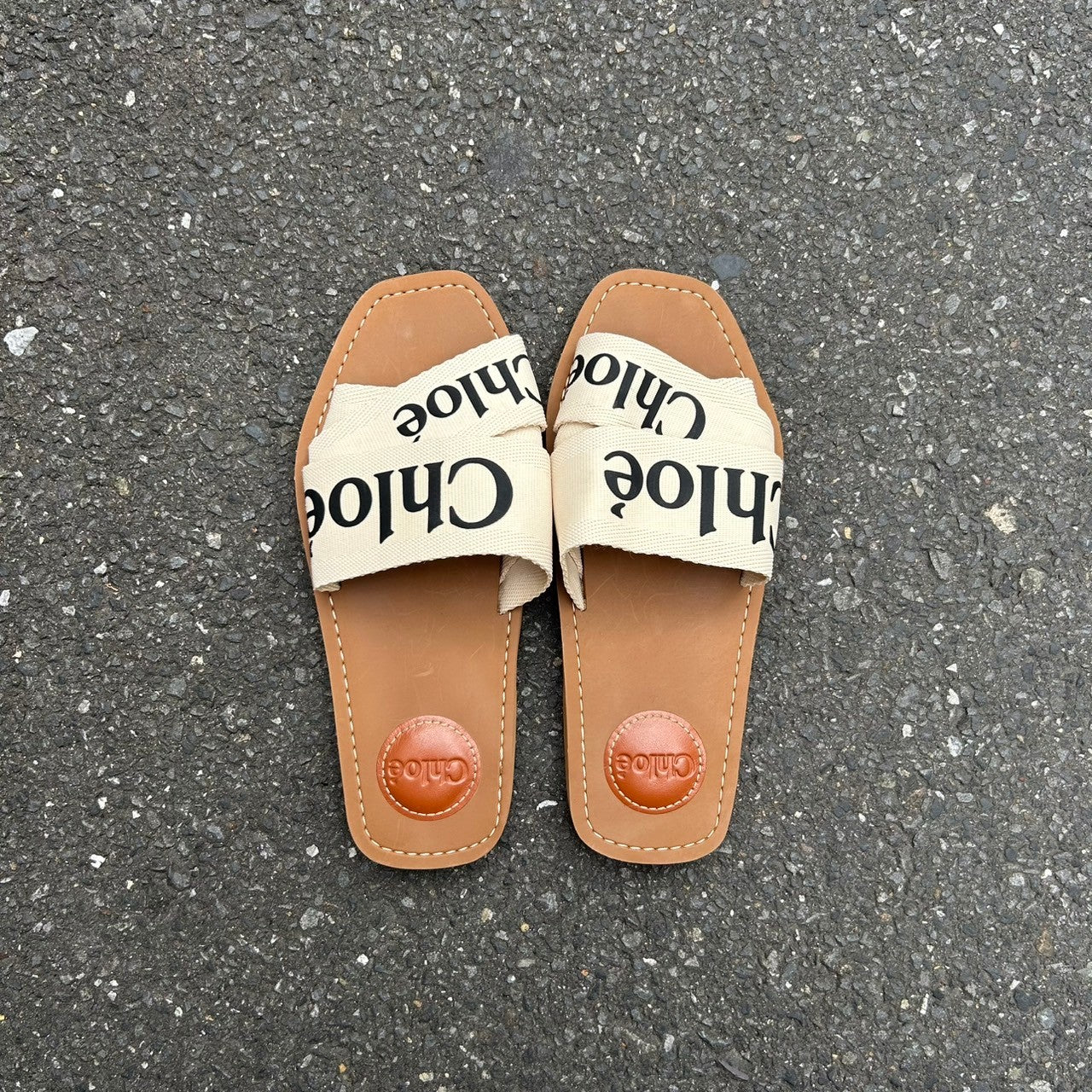 CHLOE サンダル レディーズ XS 茶系【中古】