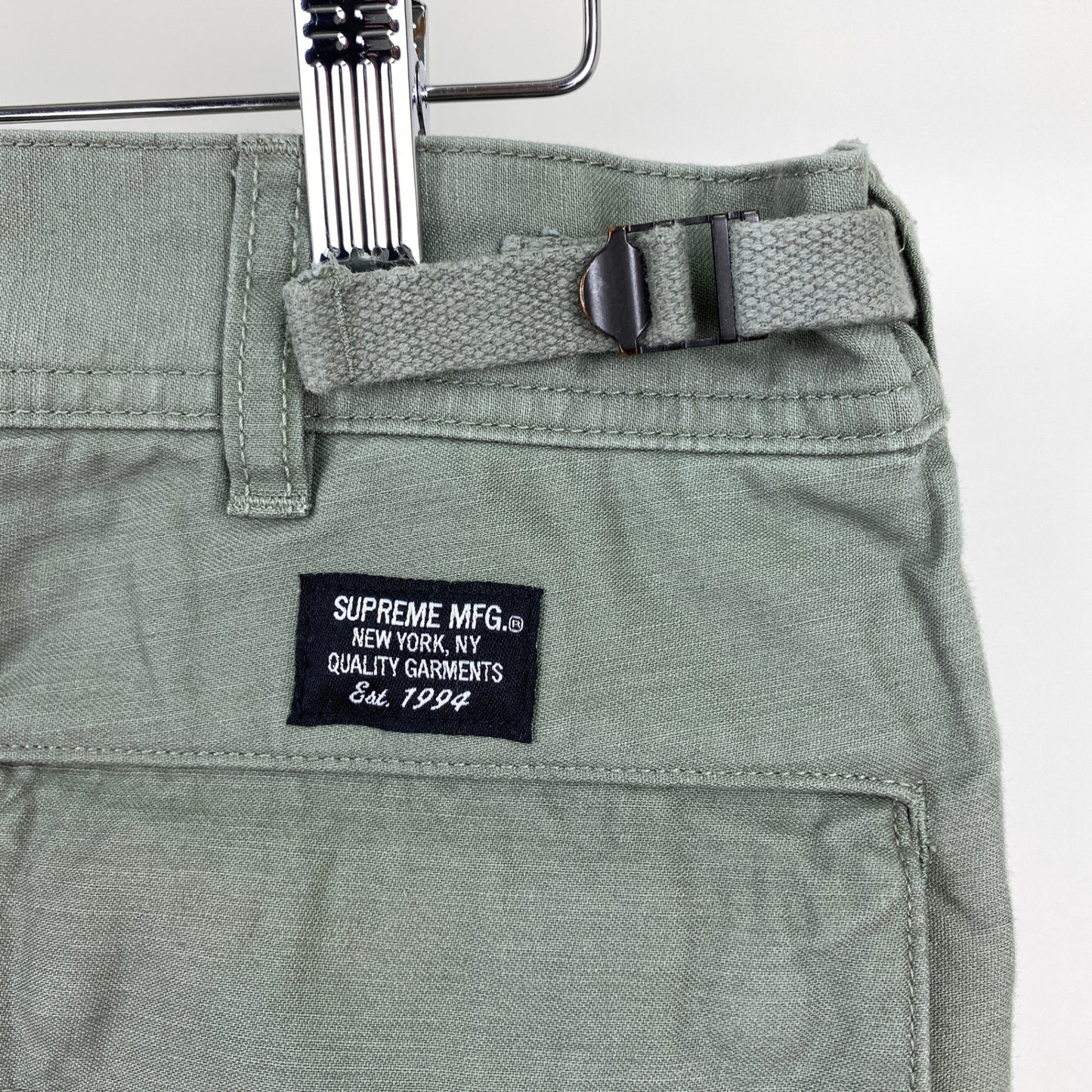 SUPREME カーゴパンツ メンズ L 緑系【中古】