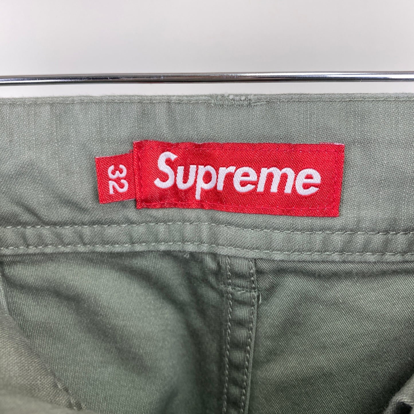 SUPREME カーゴパンツ メンズ L 緑系【中古】