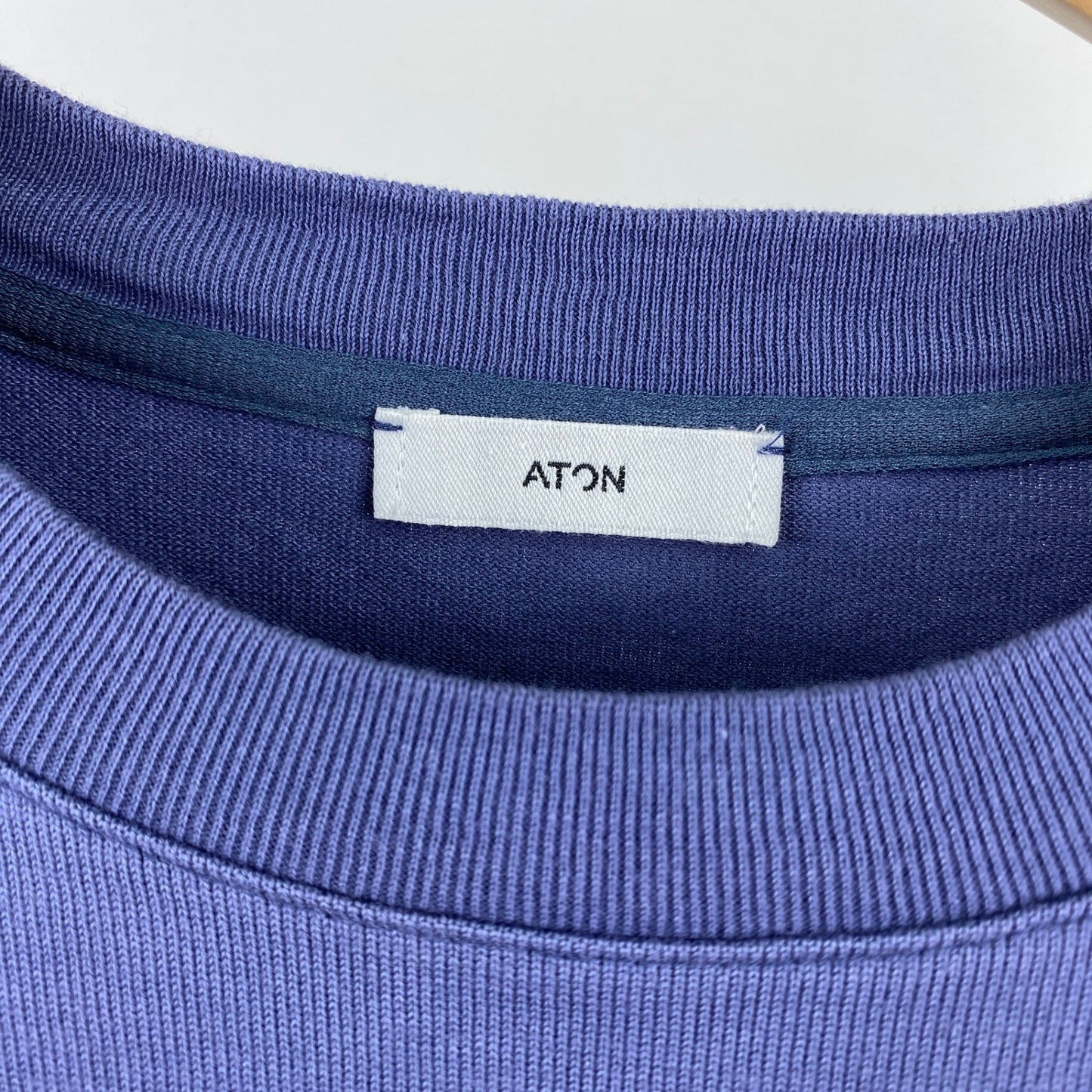 ATON 半袖Tシャツ メンズ XL 青系【中古】