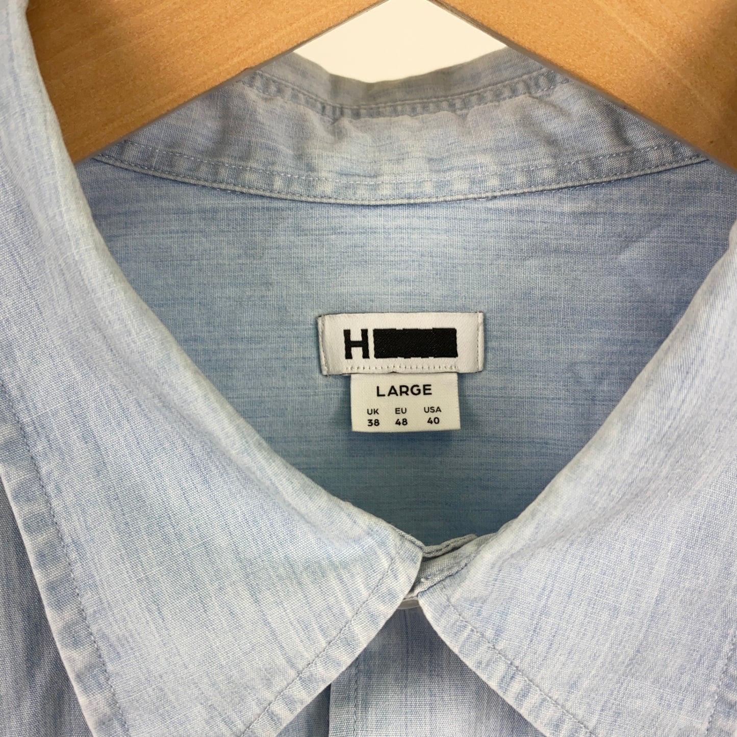 H BEAUTY & YOUTH 長袖シャツ メンズ L 水色系【中古】