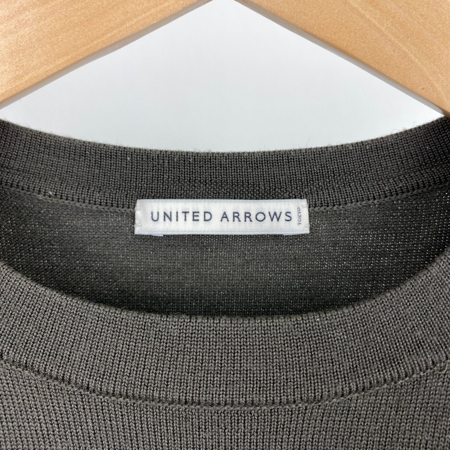 UNITED ARROWS クルーネックニット メンズ L 緑系【中古】