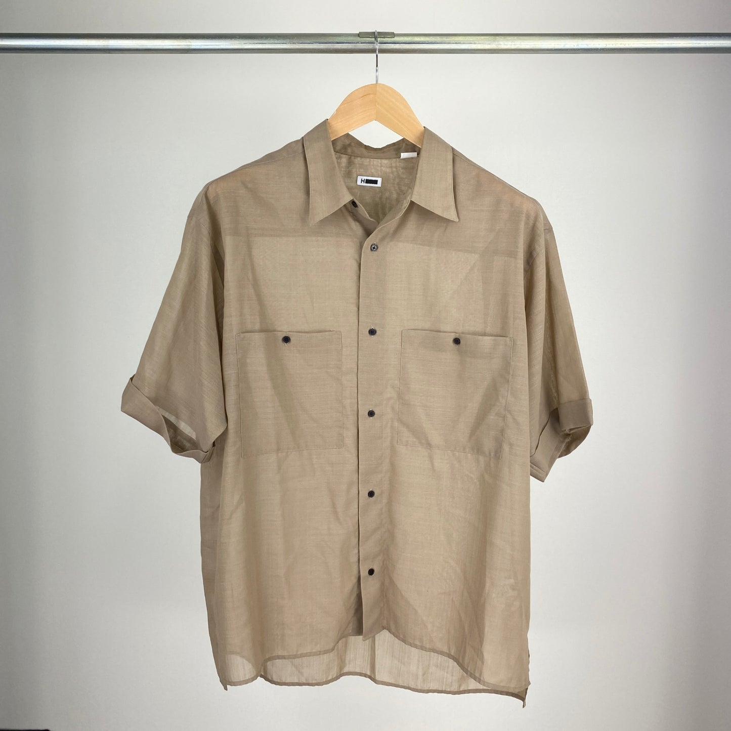 H BEAUTY & YOUTH 半袖シャツ メンズ L ベージュ系【中古】