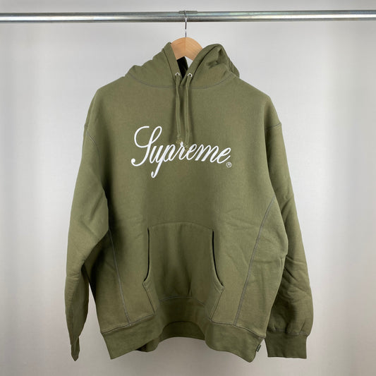 SUPREME パーカー メンズ L 緑系【中古】