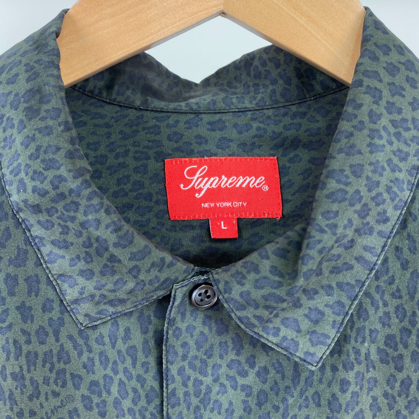 SUPREME 半袖シャツ メンズ L 緑系【中古】