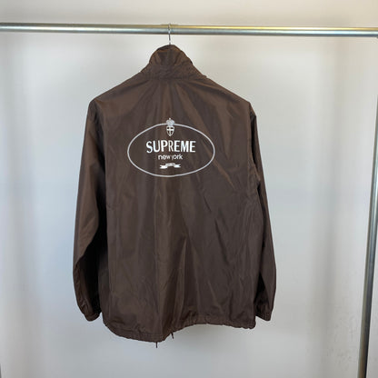 SUPREME crest coaches jacket メンズ L 茶系【中古】