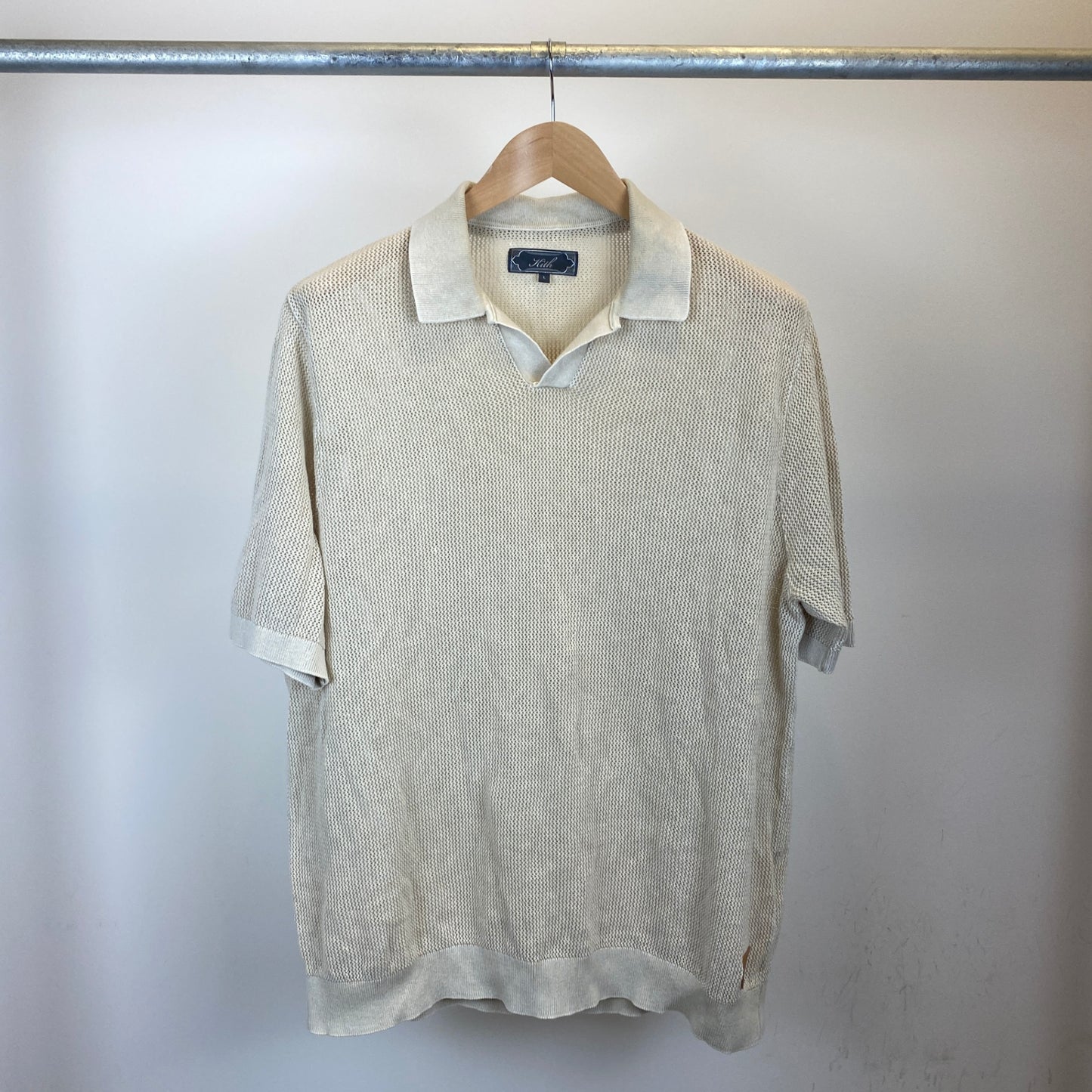 KITH 半袖スキッパーニット メンズ L ベージュ系【中古】