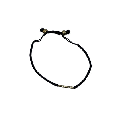 HOORSENBUHS ブラックコードブレスレット メンズ F 黒系【中古】