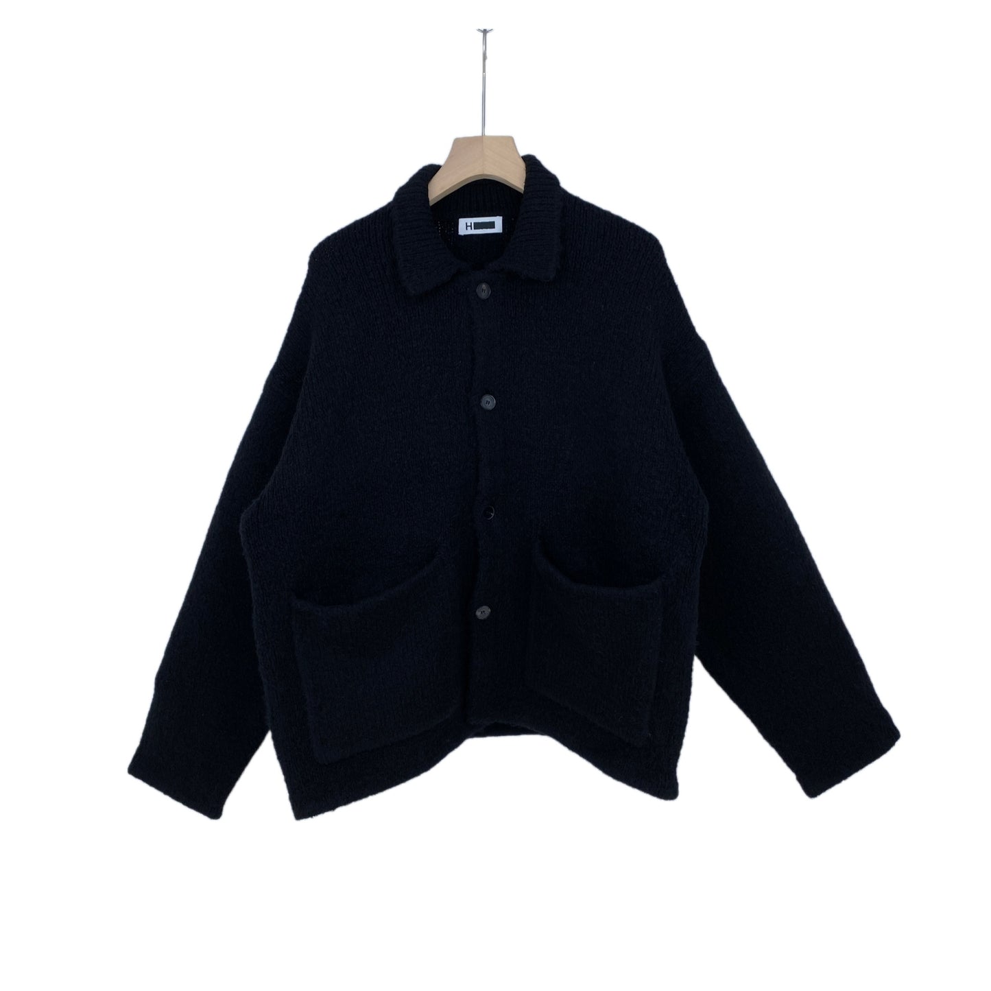 H BEAUTY ＆ YOUTH ニットブルゾン メンズ L 黒系【中古】