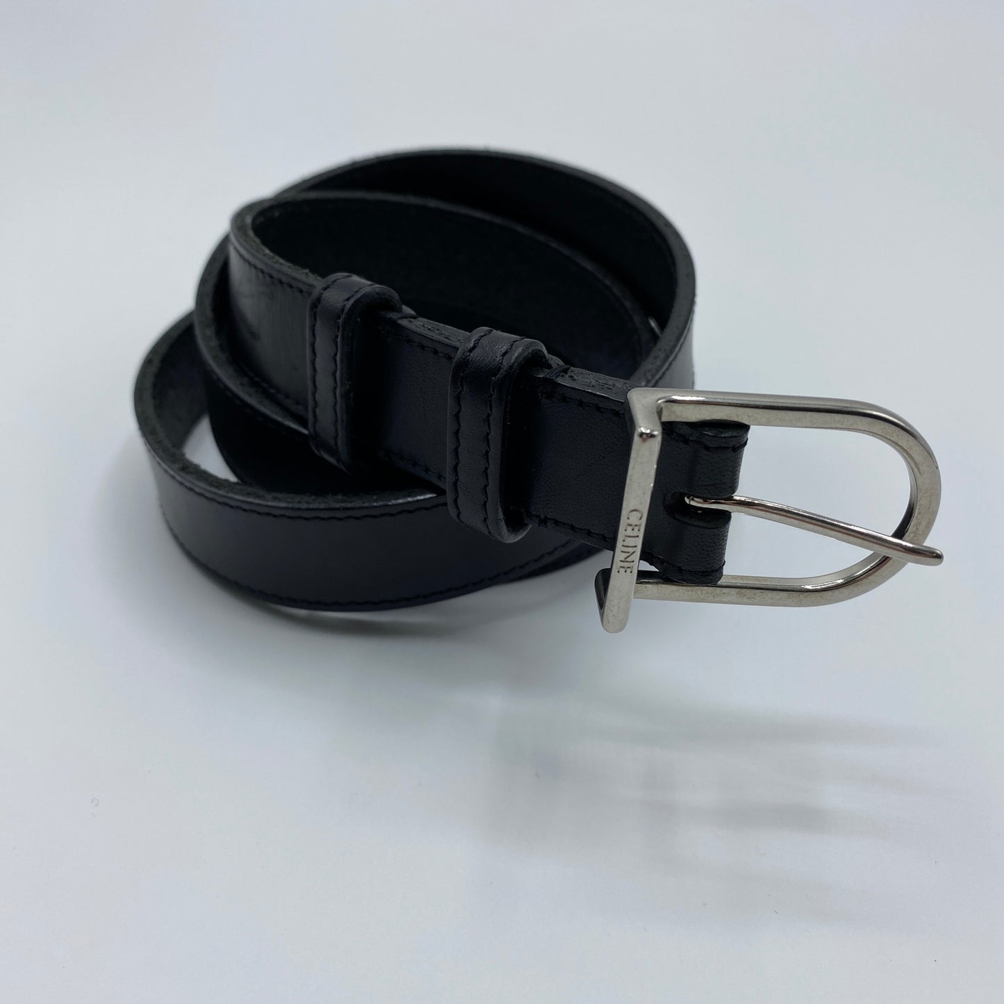 CELINE ベルト メンズ 90cm 黒系【中古】