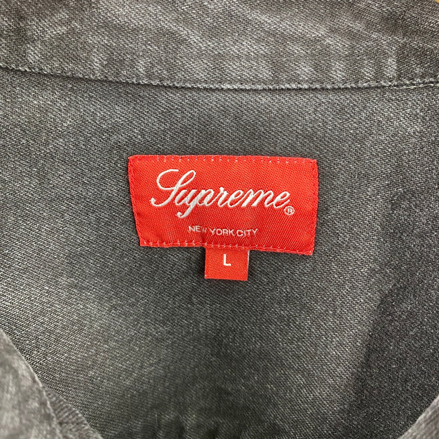 SUPREME デニムシャツ メンズ L 黒系【中古】