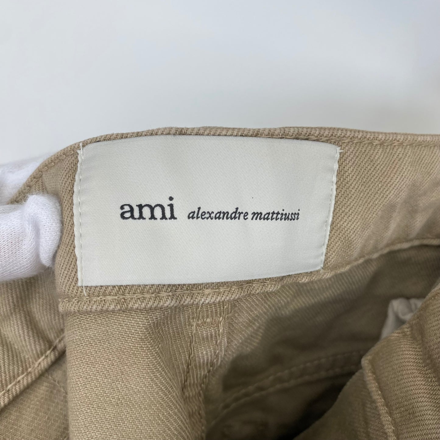 Ami alexandre mattiussi ワイドフィットデニムパンツ メンズ M ベージュ系【中古】