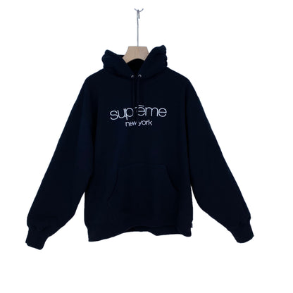 SUPREME Classic Logo Hooded メンズ L 黒系【中古】