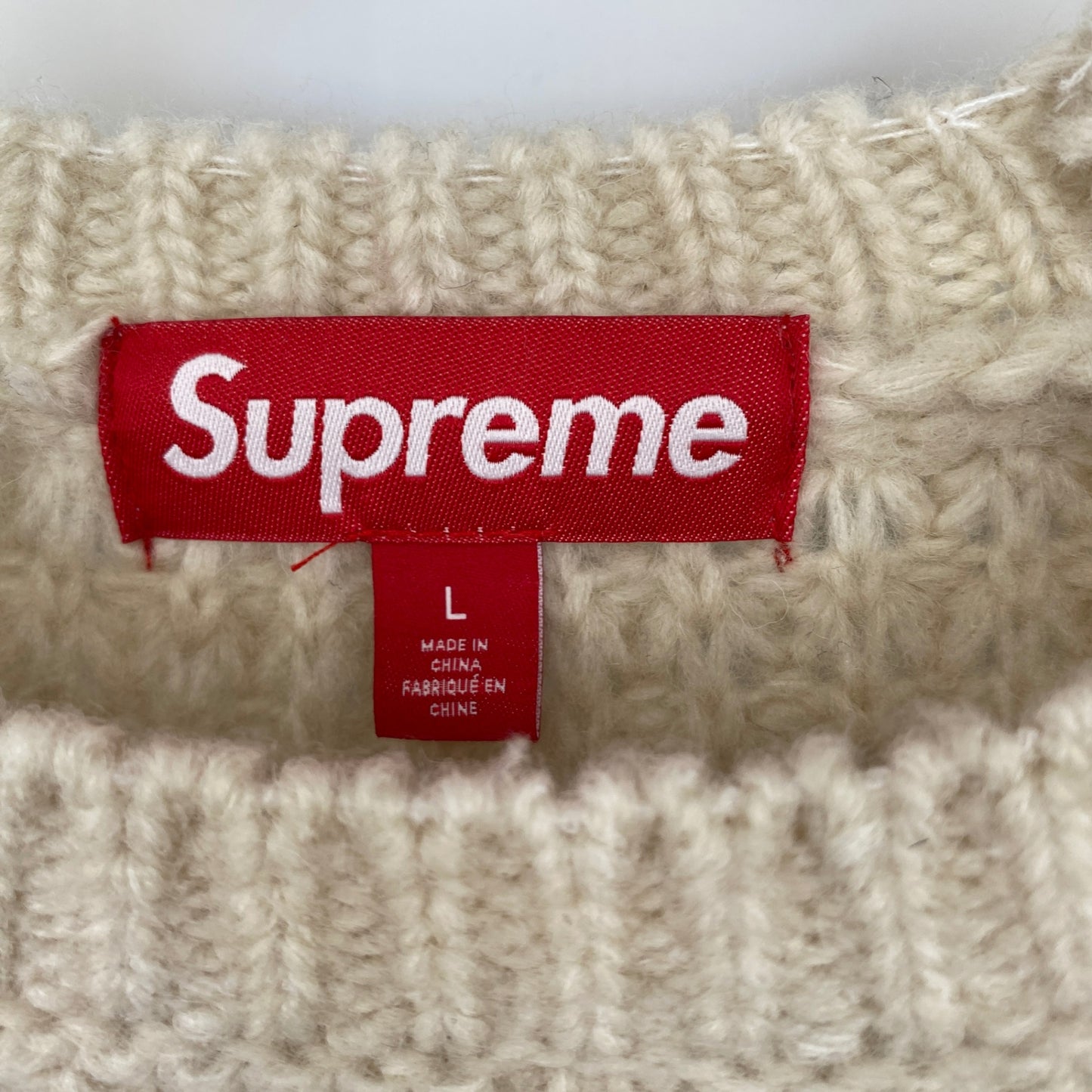 SUPREME Small Box Waffle  メンズ L ベージュ系【中古】