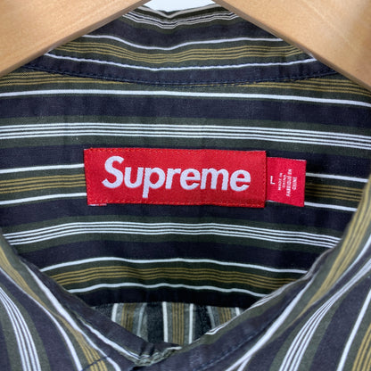 SUPREME 半袖シャツ メンズ L カーキ系【中古】