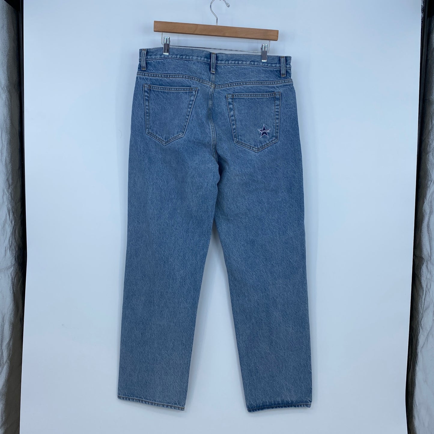 SUPREME Regular Jean Washed Indigo メンズ M 水色系【中古】