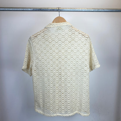 AIME LEON DORE 半袖ニットシャツ メンズ L ベージュ系【中古】