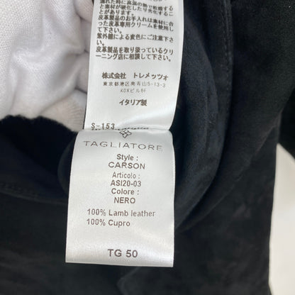 TAGLIATORE スウェードテーラードジャケット メンズ XL 黒系【中古】