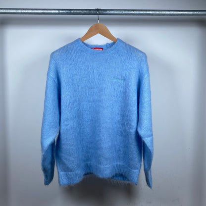 SUPREME モヘアニット メンズ L 水色系【中古】