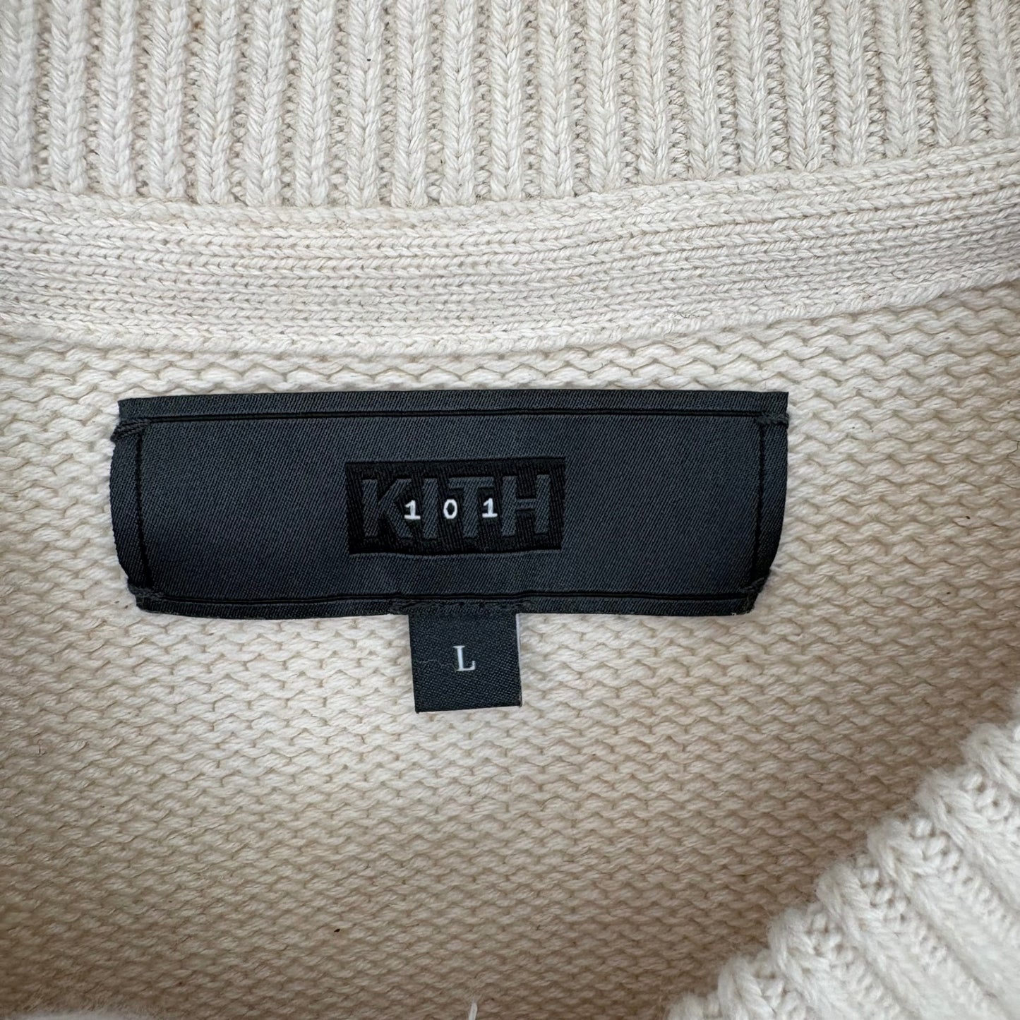 KITH コットンクルーネックニット メンズ L ベージュ系【中古】