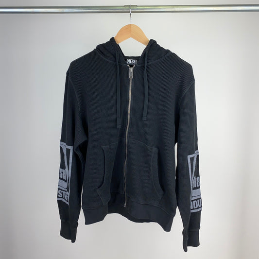 DIESEL ジップパーカー メンズ L 黒系【中古】